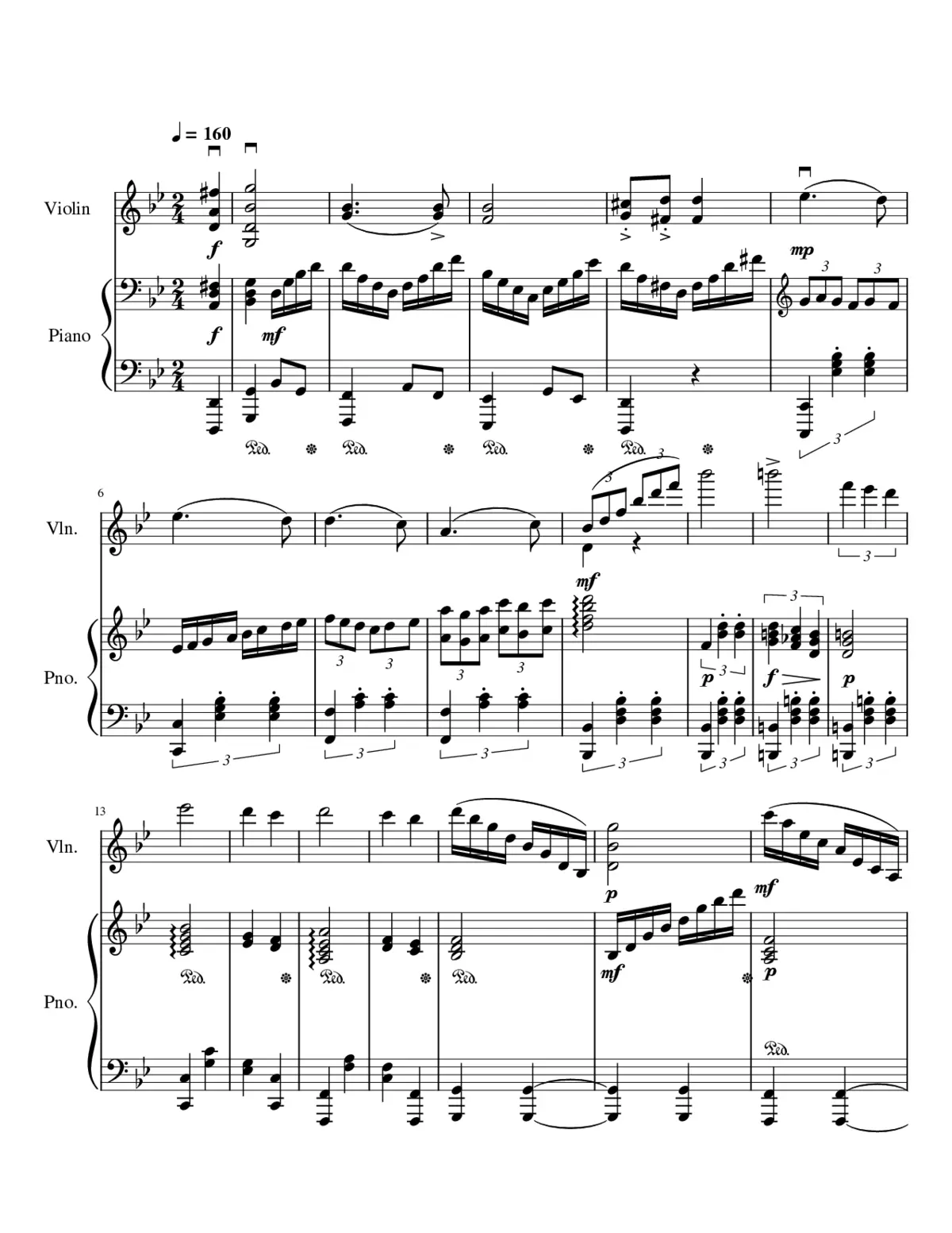 Sonatina for Violin and Piano - Page 1