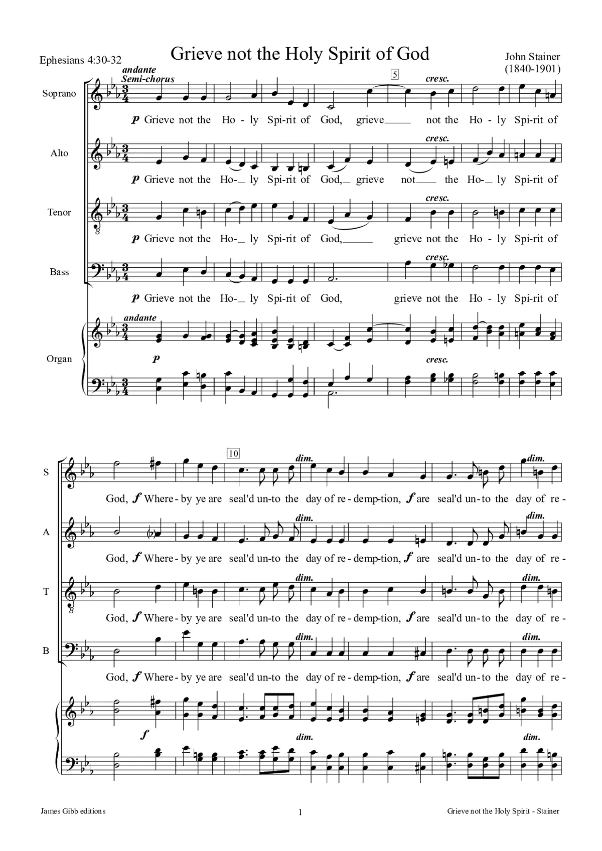 Grieve not the Holy Spirit of God - Page 1