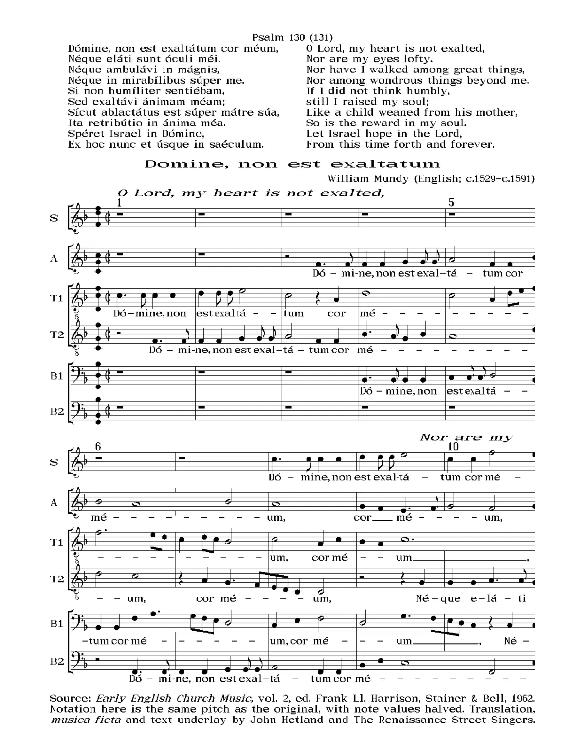 Domine non est exaltatum - Page 1