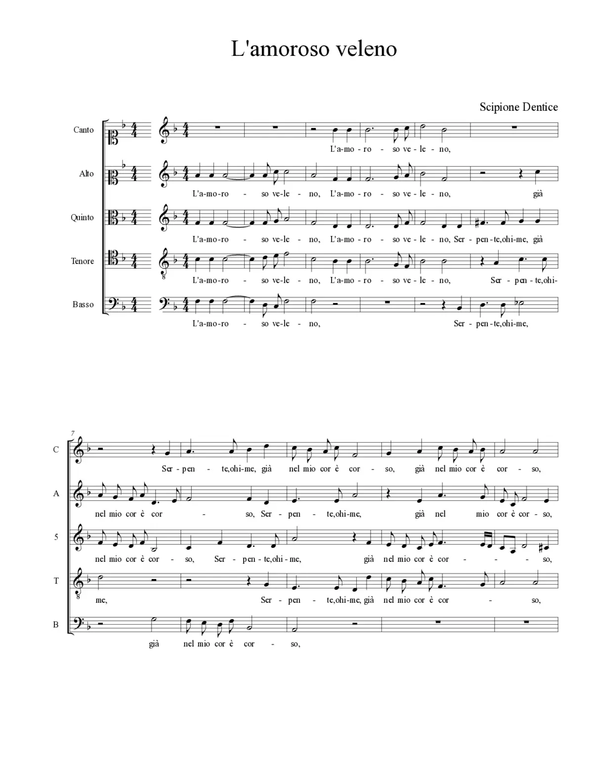 L'amoroso veleno - Page 1