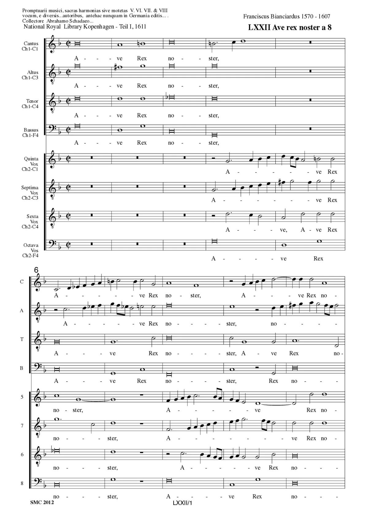 Ave rex noster a 8 - Page 1