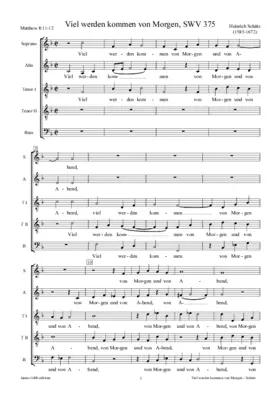 Viel werden kommen von Morgen und von Abend, SWV 375