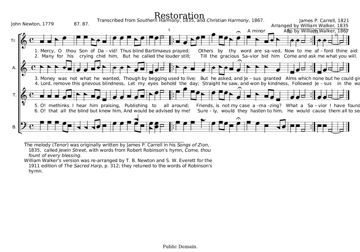 Restoration - James P. Carrell - Page 1