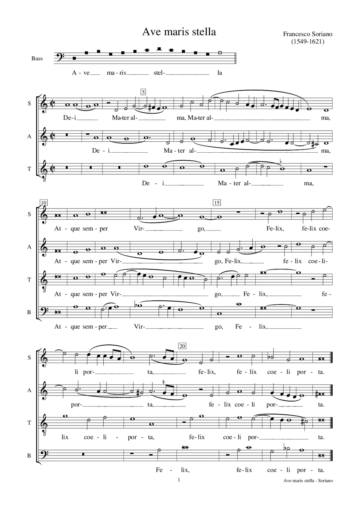 Ave maris stella - Page 1