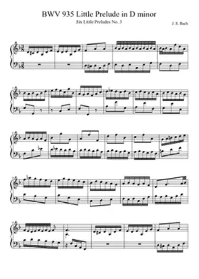 Prelude in D minor BWV 935