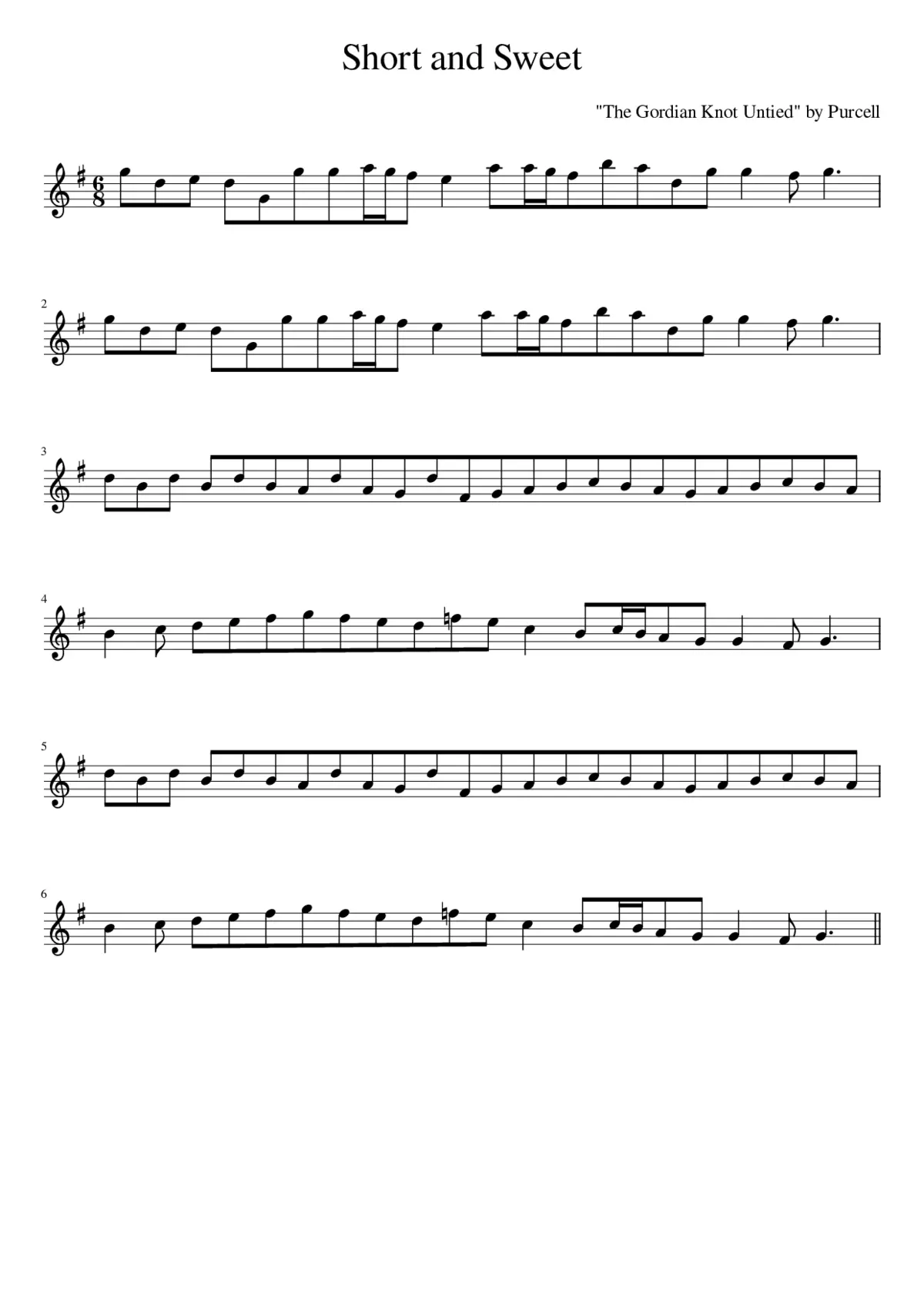 Short and Sweet - Page 1