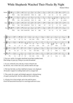 While shepherds watched their flocks by night