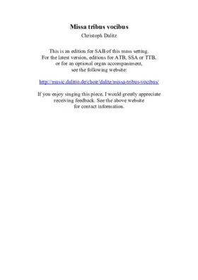 Missa tribus vocibus