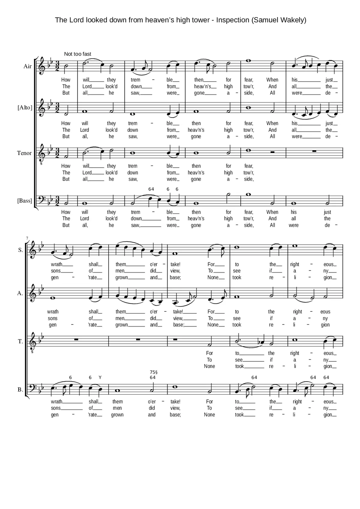 The Lord looked down from heaven's high tower - Page 1