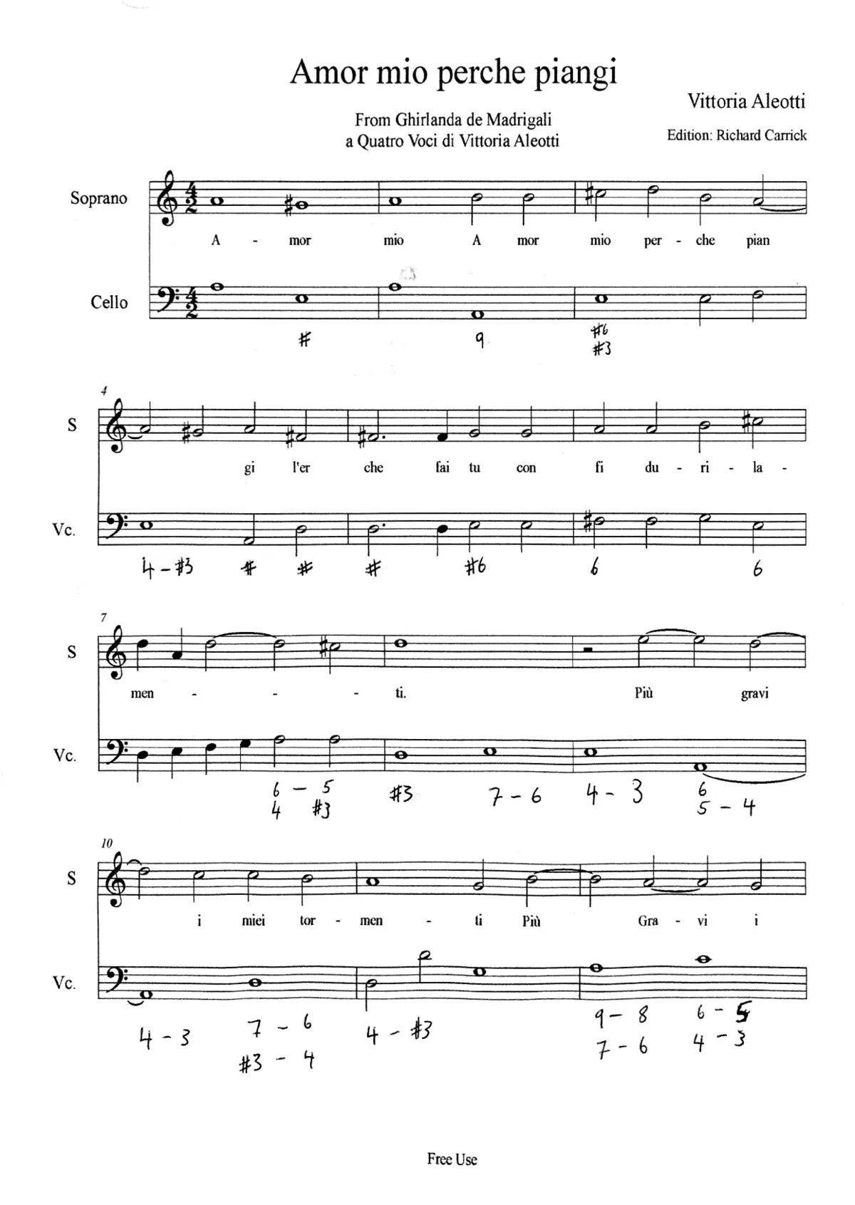 Amor mio perche piangi - Page 1