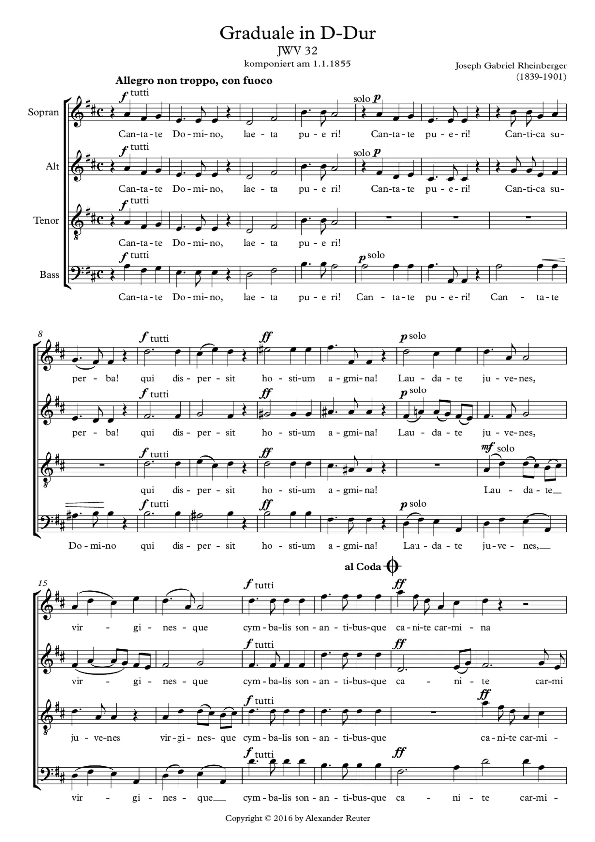 Graduale in D-major JWV 32 - Page 1