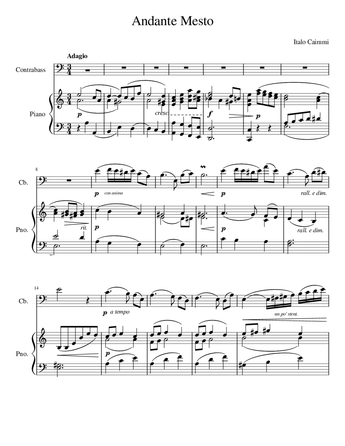 Andante Mesto - Page 1