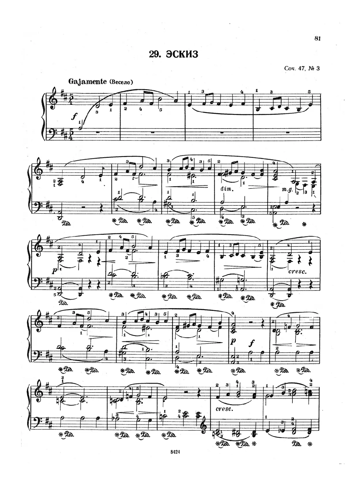 Douze Esquisses pour piano - Page 1