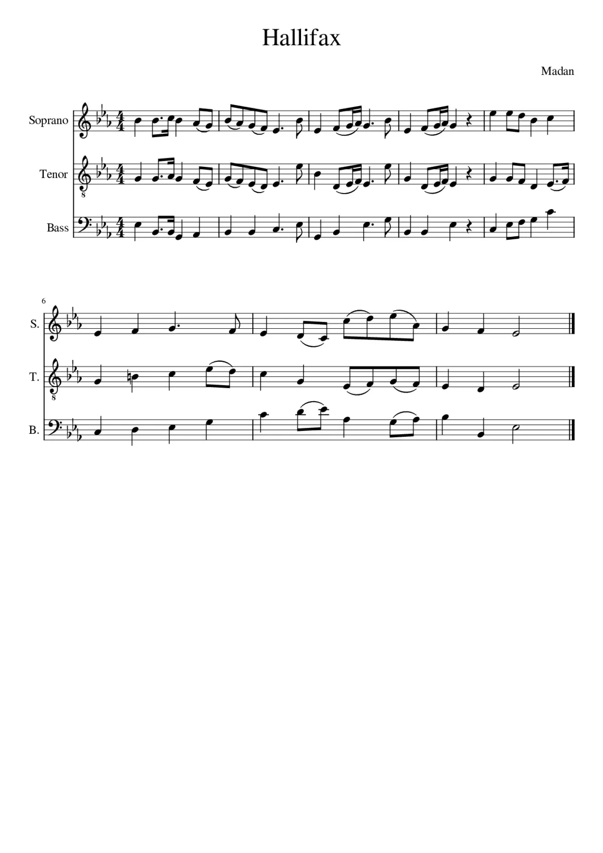 Hallifax - Martin Madan - Page 1