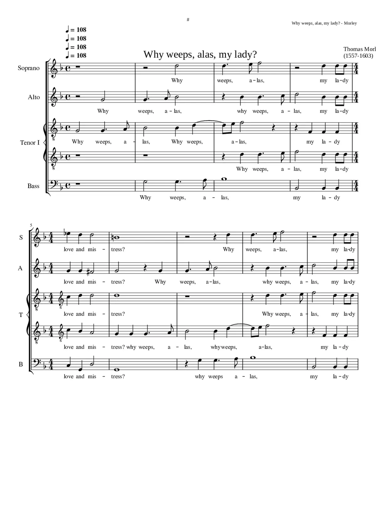 Why weeps alas my lady? - Page 1