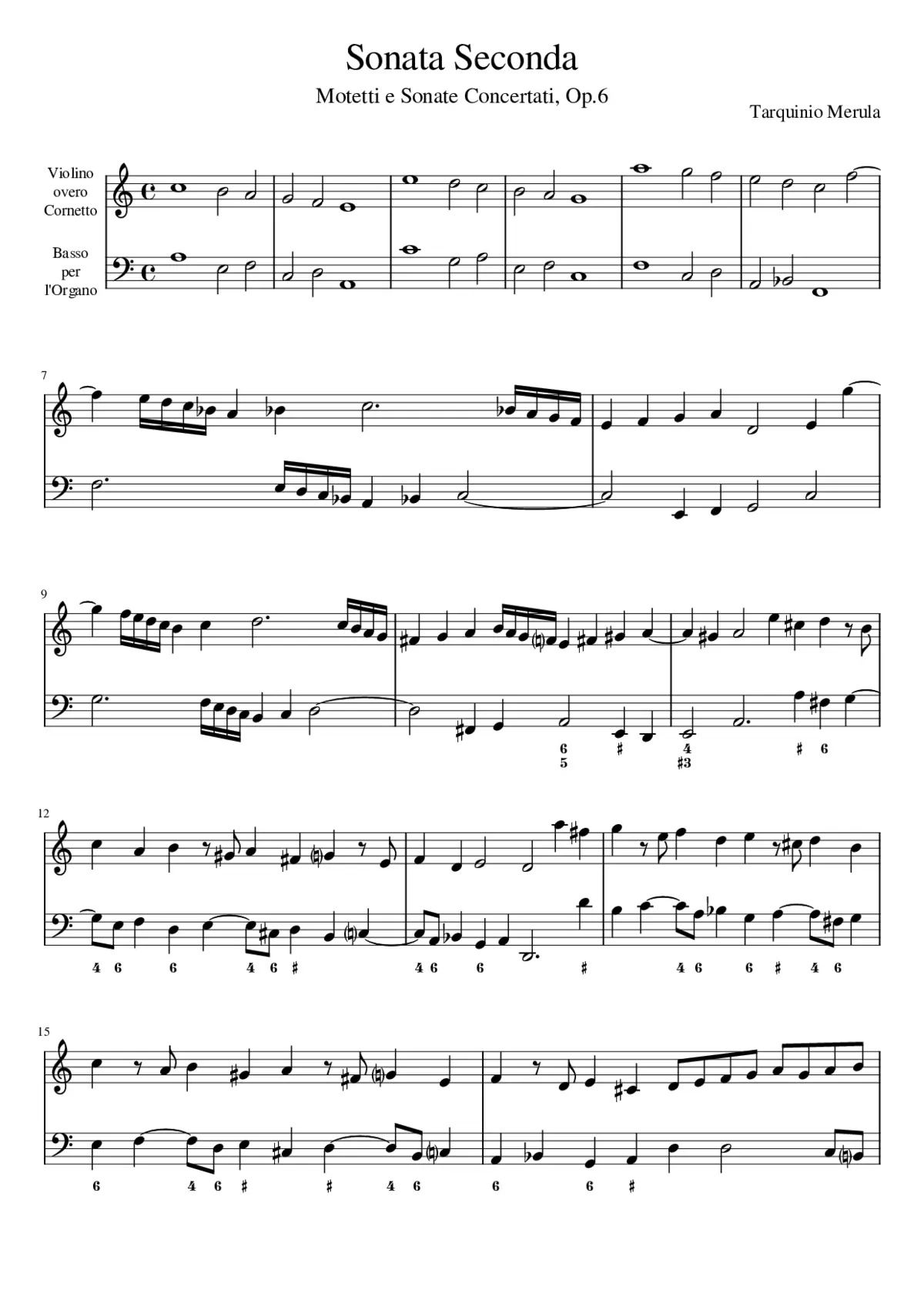 Motetti e sonate concertati Op.6 - Page 1