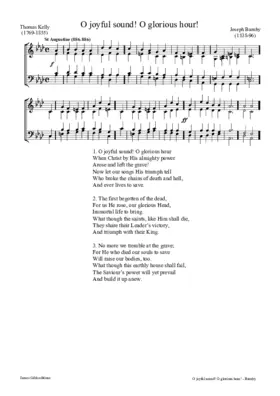 O joyful sound! O glorious hour