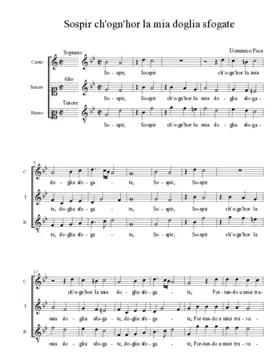 Sospir ch'ogn'hor la mia doglia sfogate