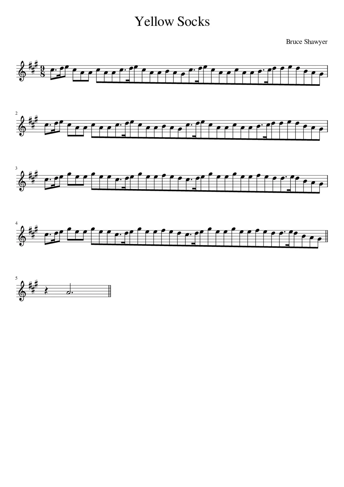 Yellow Socks - Page 1