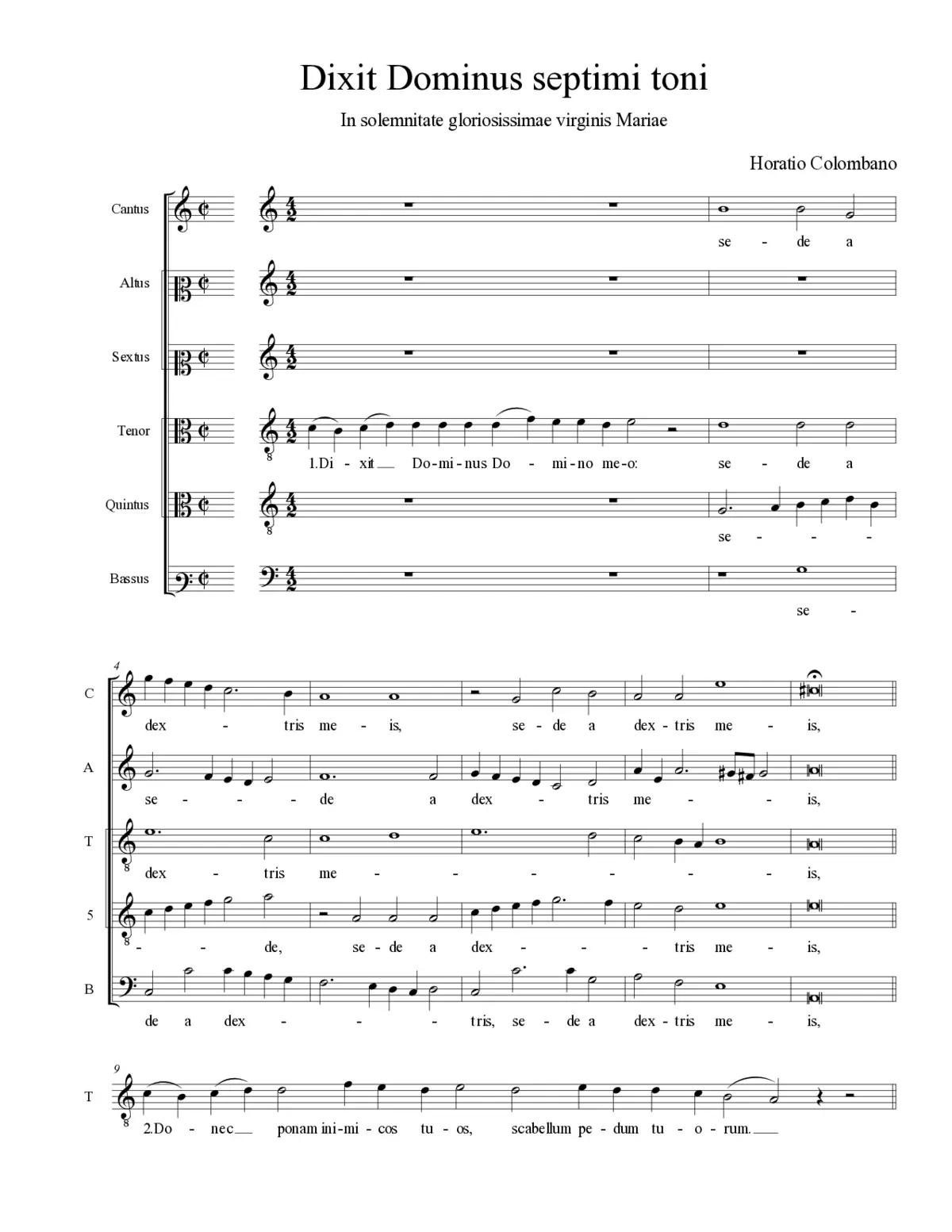 Dixit Dominus septimi toni - Page 1