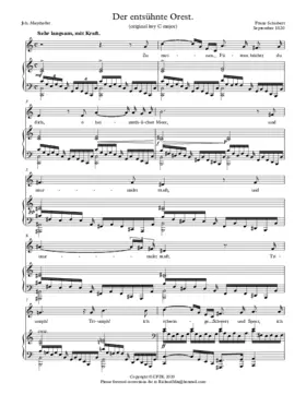 Der entsühnte Orest, D 699