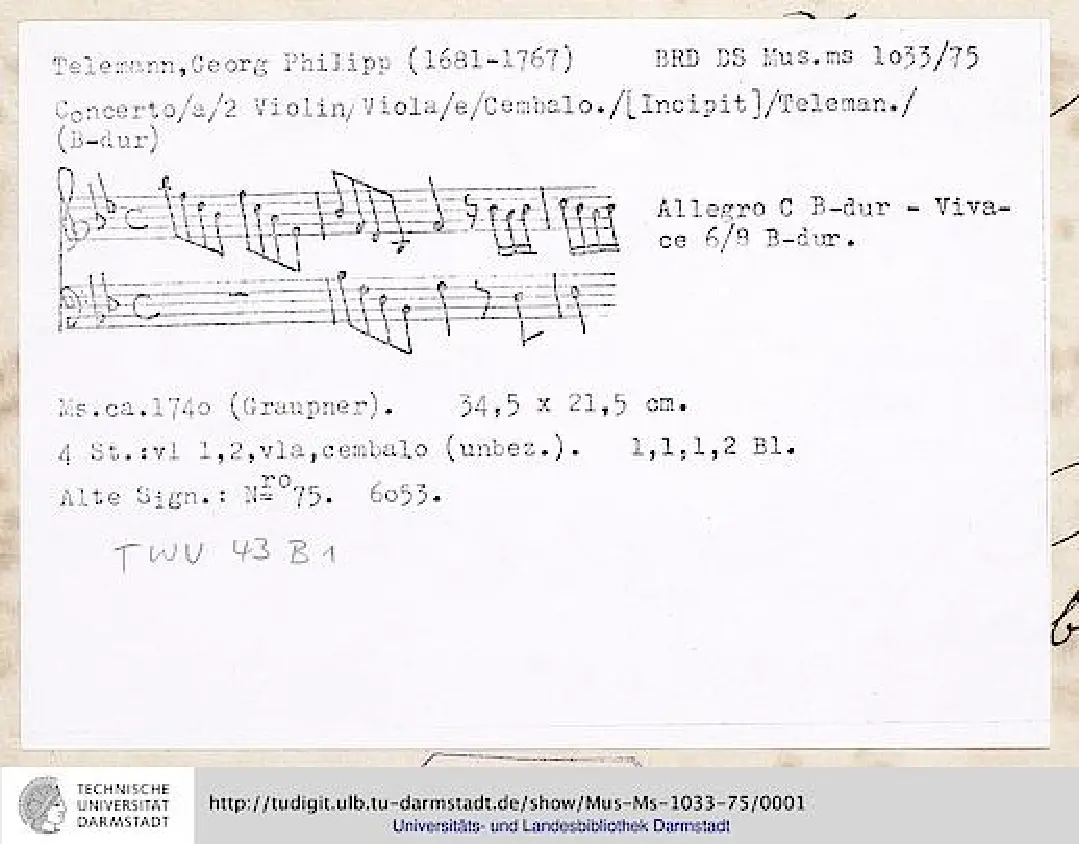 Concerto à 4 - Page 1