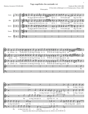 Vago augelletto che cantando vai