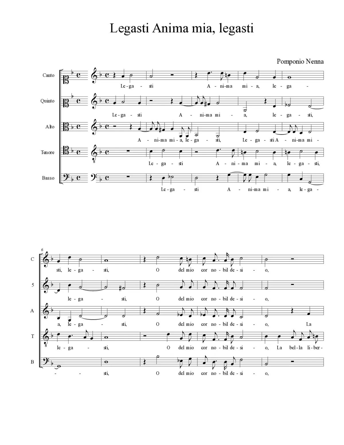 Legasti Anima mia, legasti - Page 1