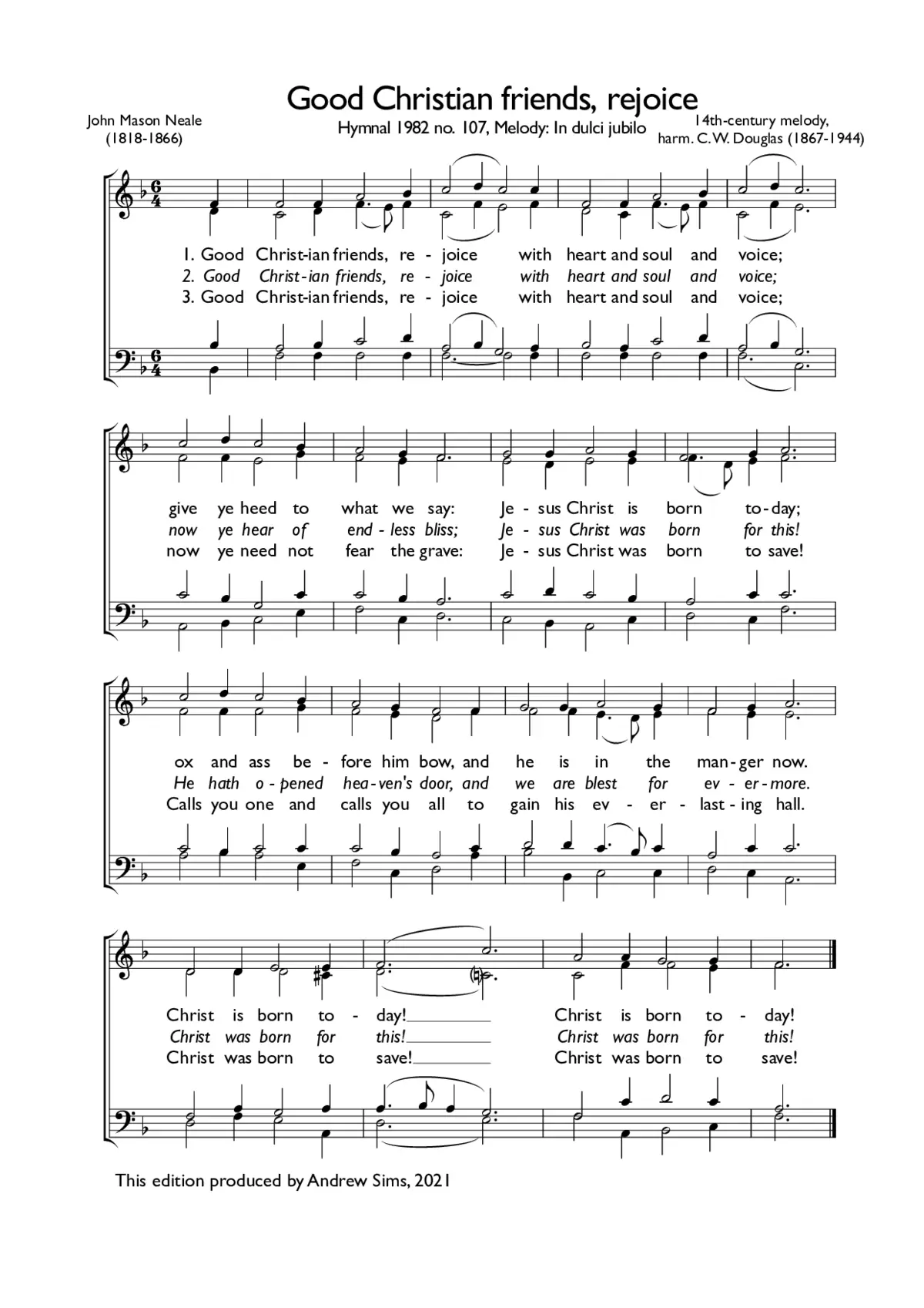 Good Christian friends, rejoice - Page 1