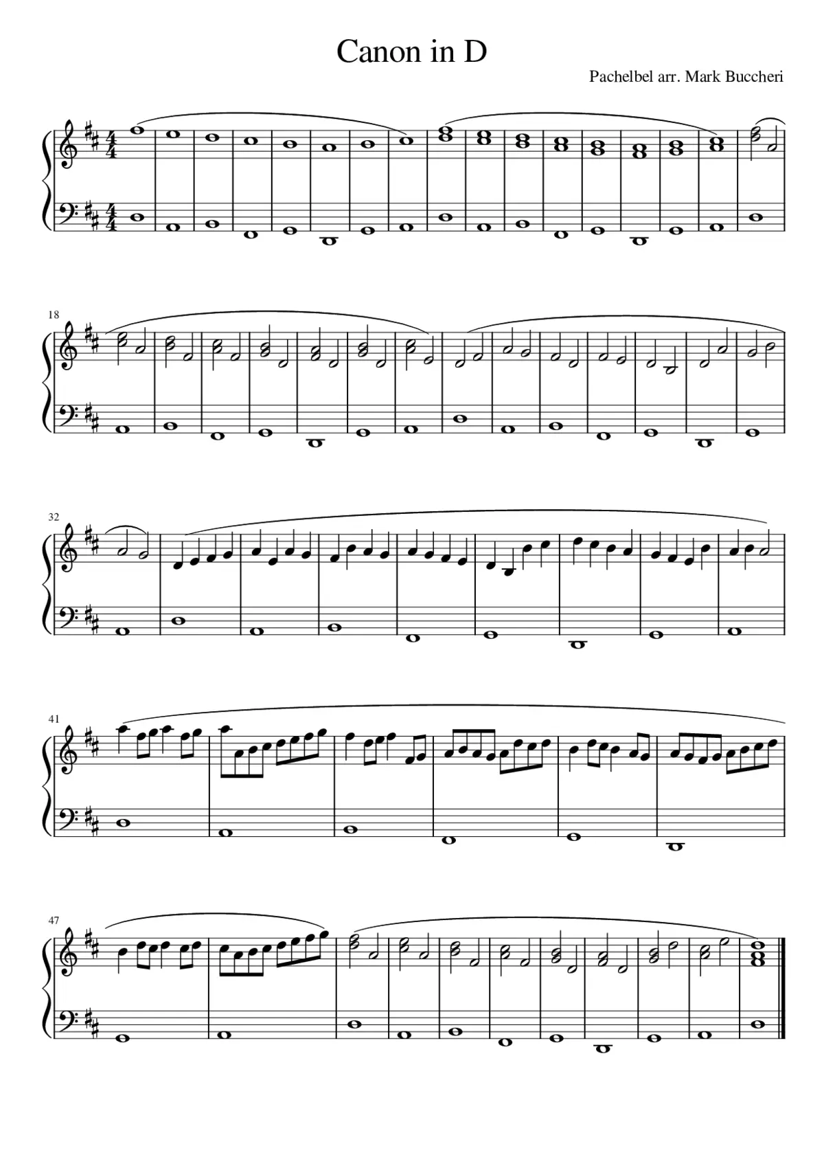 Canon and Gigue in D major P.37 - Page 1