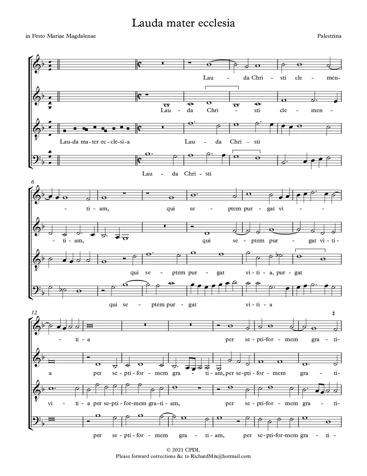 Lauda mater ecclesiae - Page 1