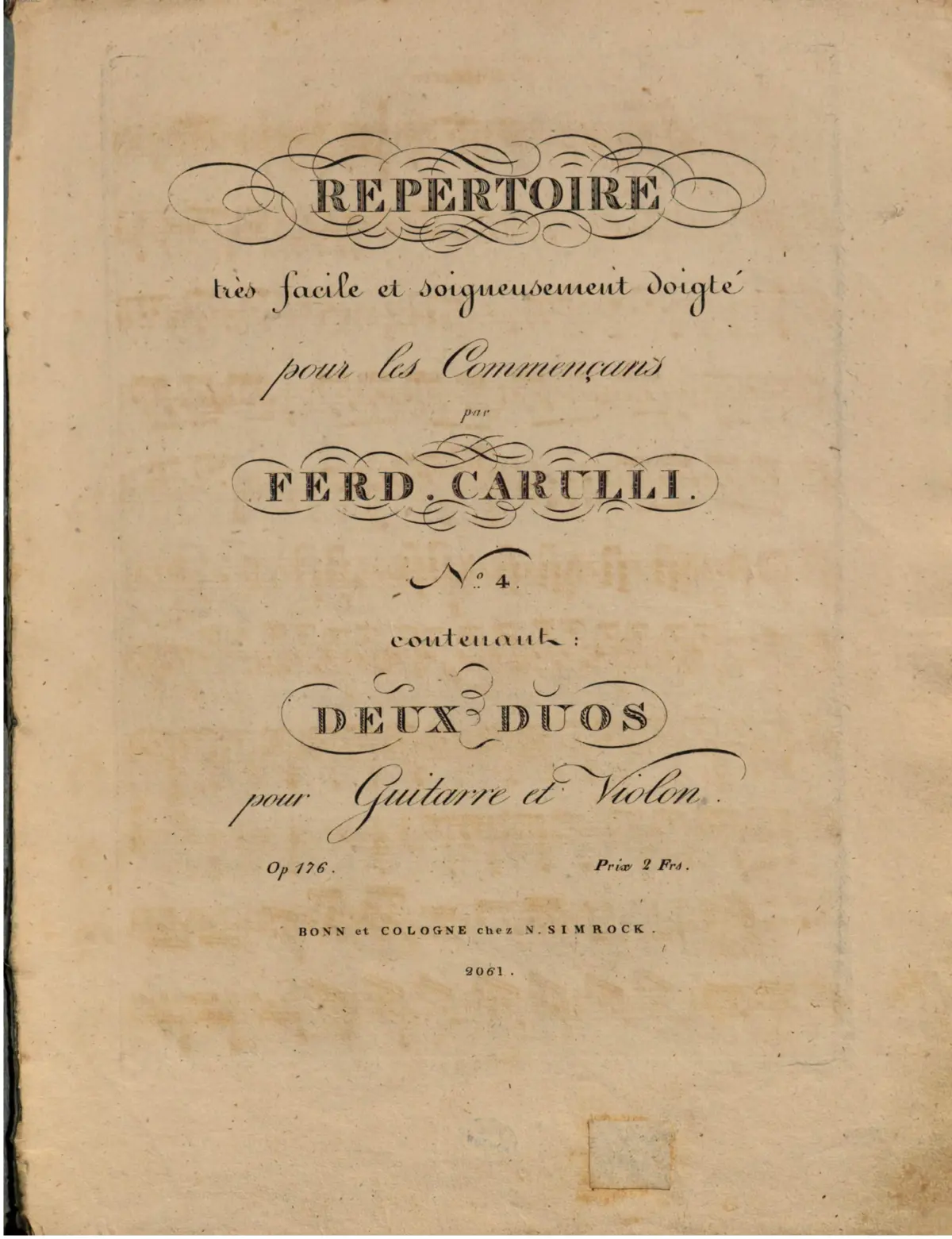 Repetoire des Commençans No.4 - Page 1