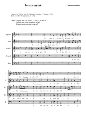 Je suis aymé de la plus belle