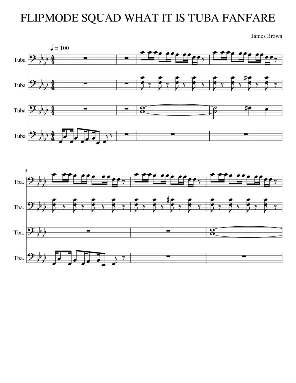 FLIPMODE SQUAD WHAT IT IS TUBA FANFARE - Page 1