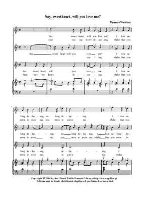 Say, sweetheart, will you love me?