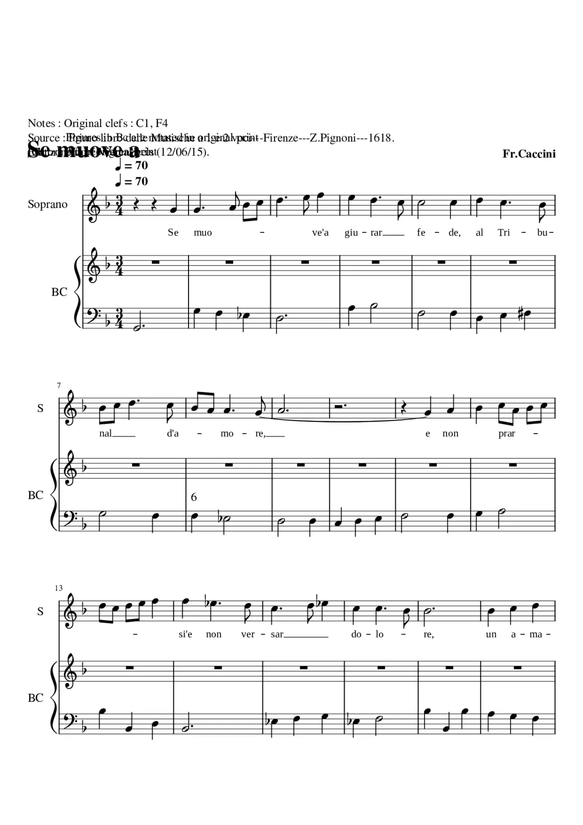 Se muove' a giurar fede - Page 1