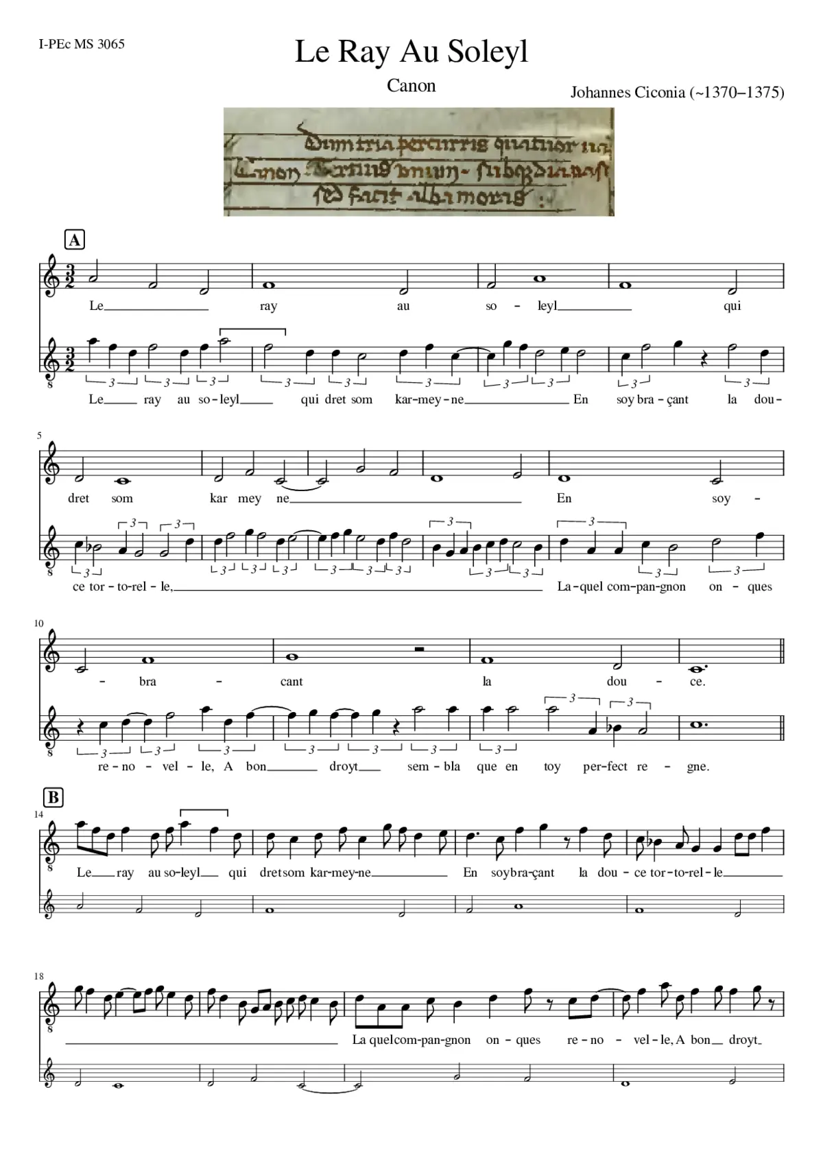 Le Ray Au Soleyl - Page 1