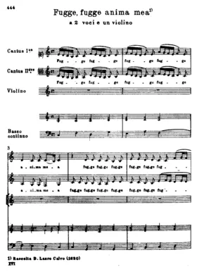 Fugge, fugge, anima mea, a 2 voce e violino