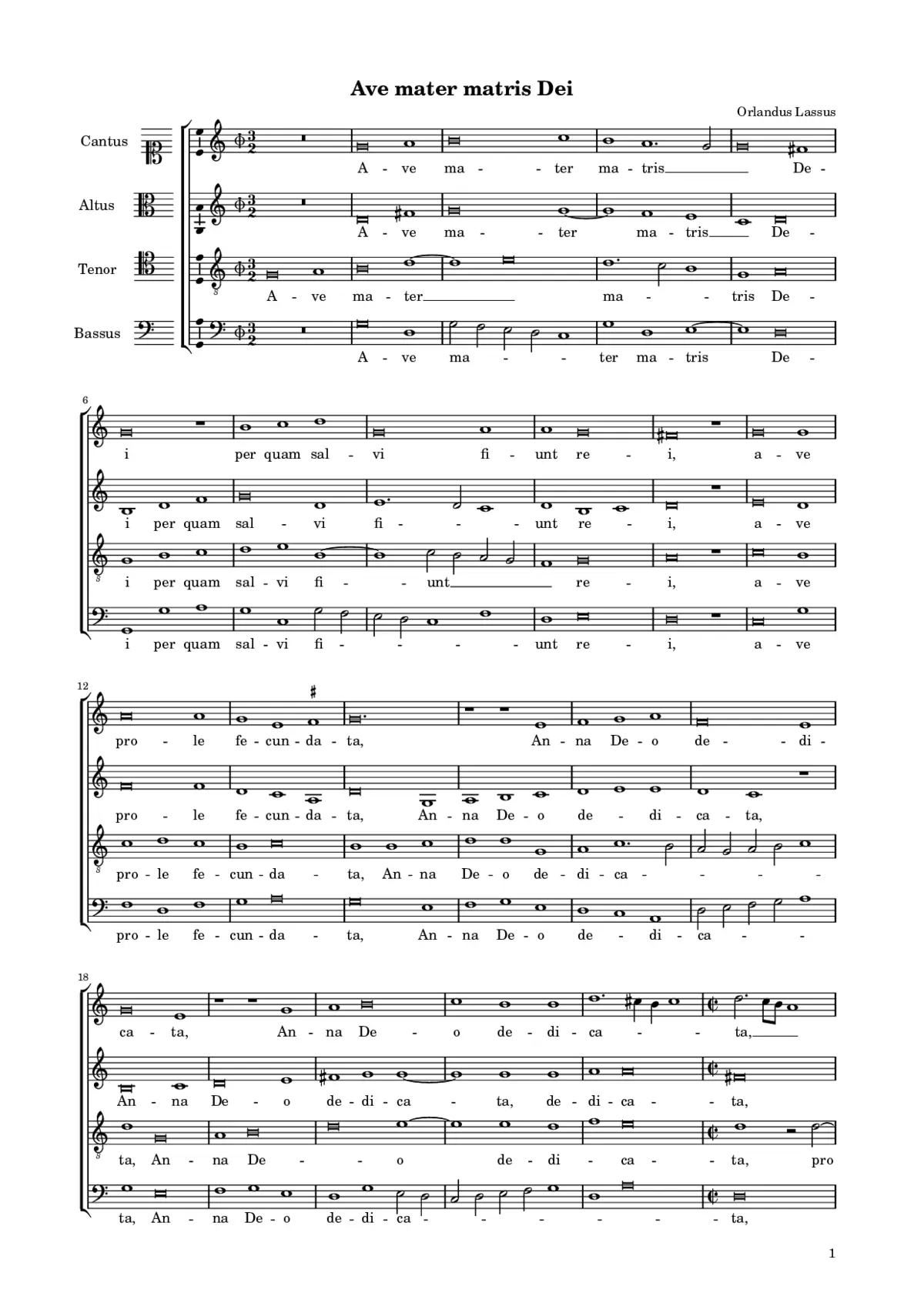 Ave mater matris Dei - Page 1