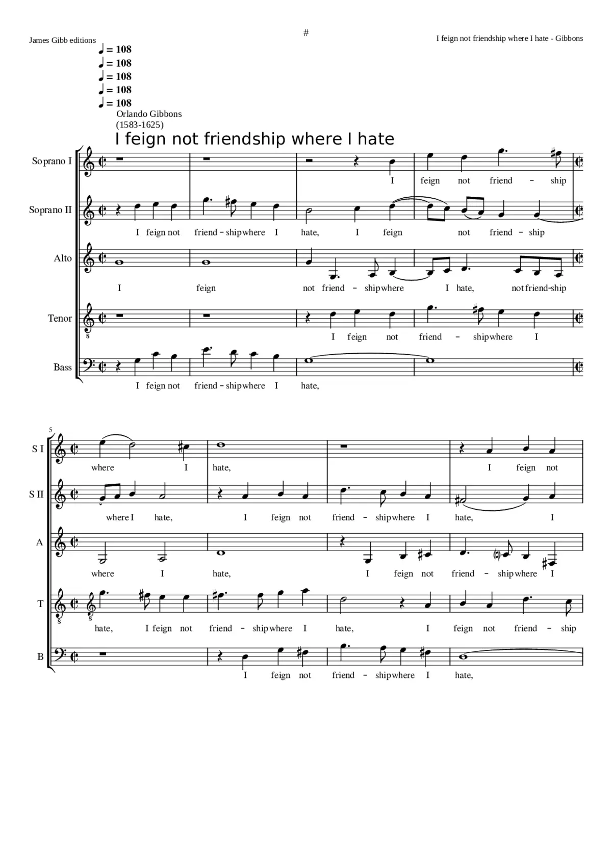 I feign not friendship where I hate - Page 1