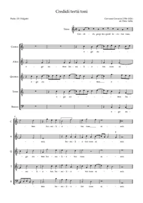 Credidi tertii toni