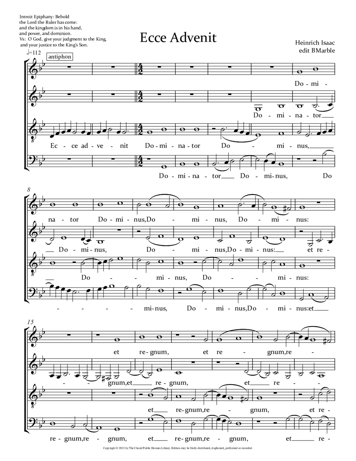Ecce advenit - Page 1