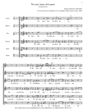 Tu vuoi, lasso, ch'io pera