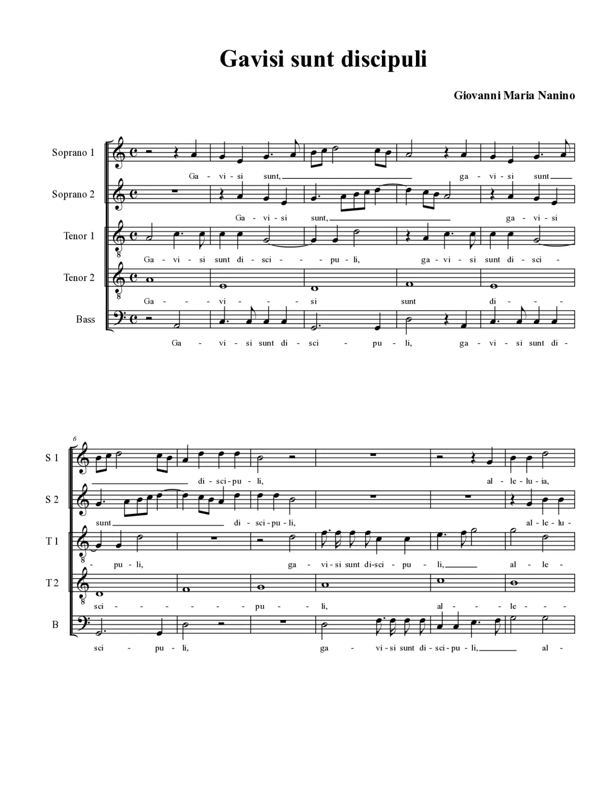 Gavisi sunt discipuli - Page 1