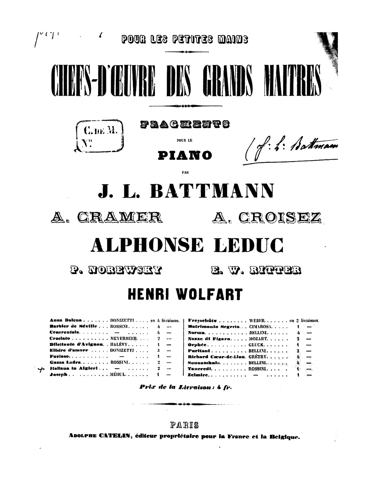 2 Fragments de 'L'Italienne à Alger' - Page 1