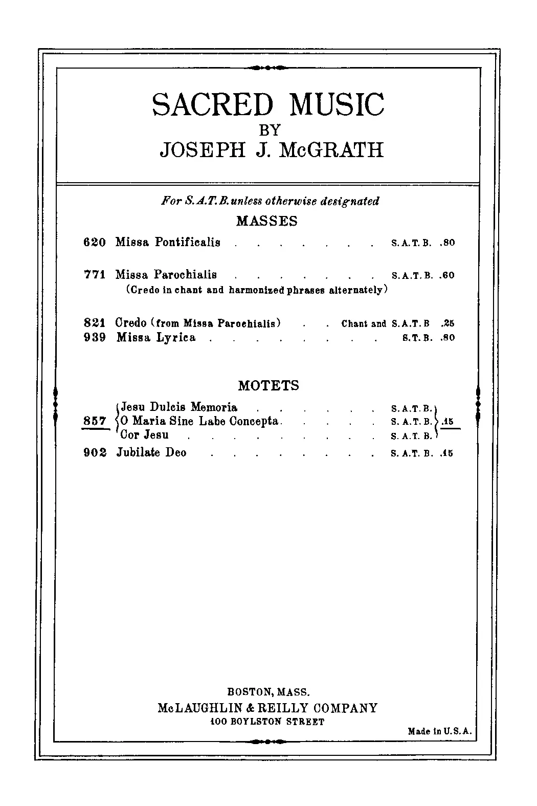3 Motets - Page 1