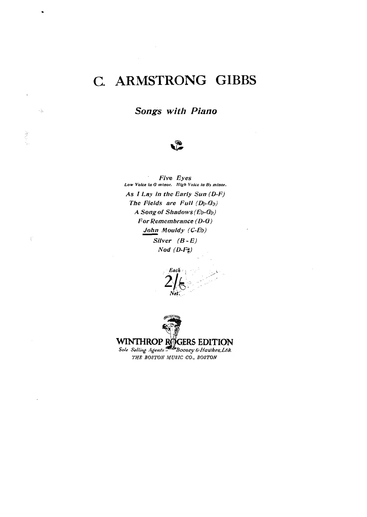 2 Songs, Op.30 - Page 1