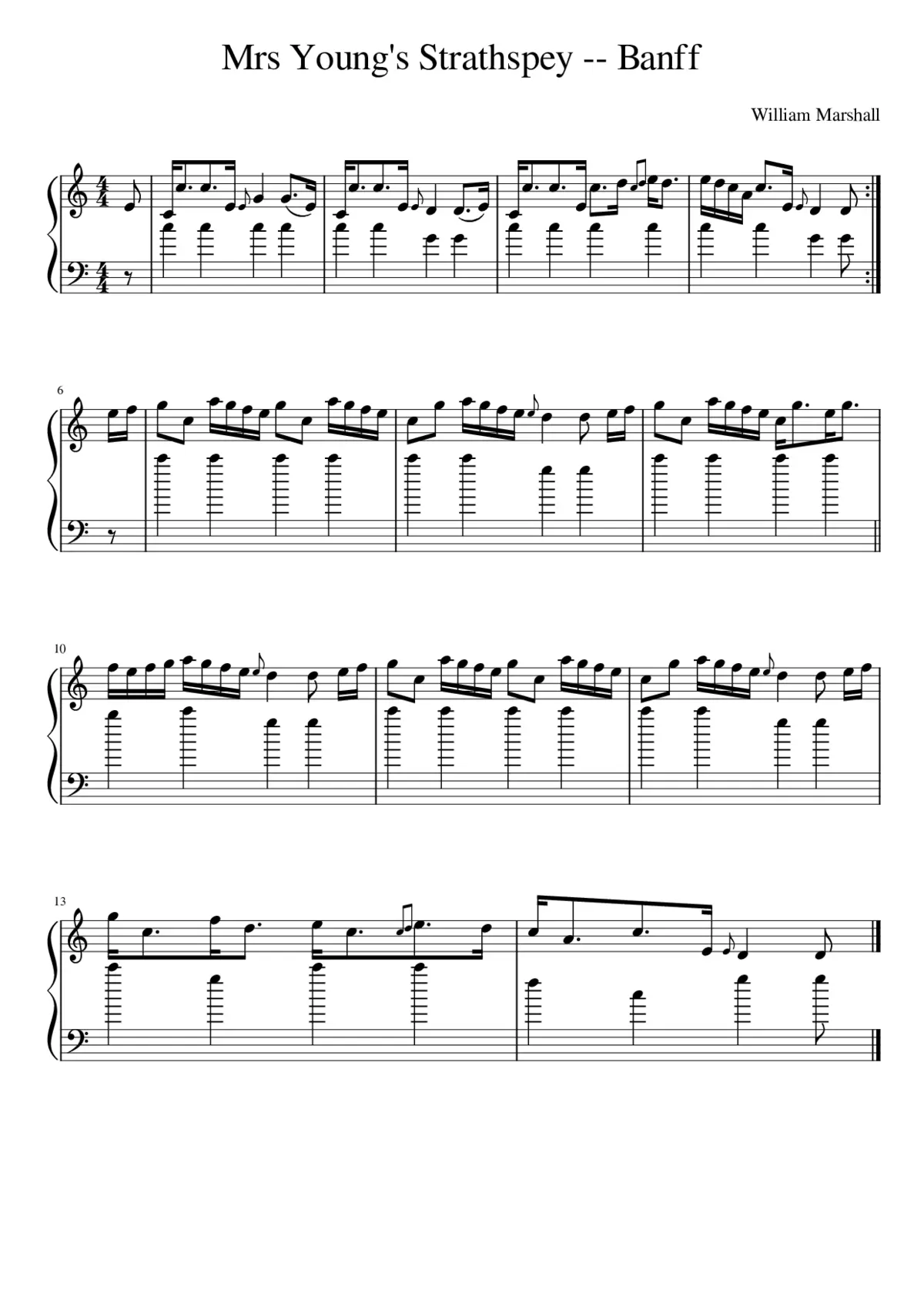 Mrs Young's Strathspey -- Banff - Page 1