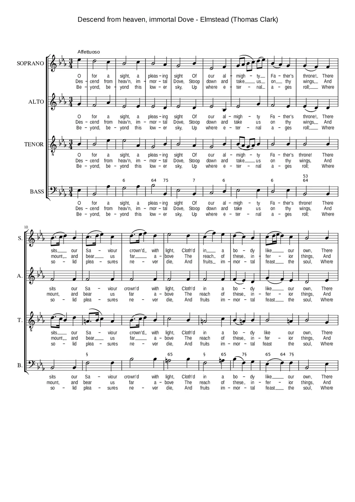 Descend from heaven immortal Dove - Page 1