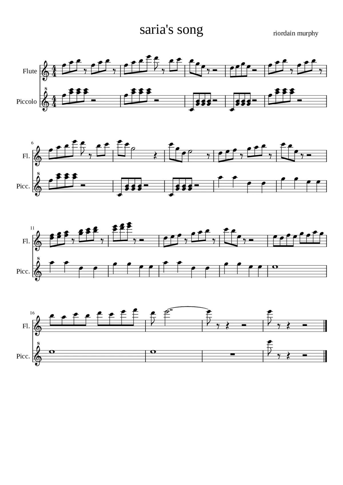 the legend of zelda ocarina of time - sarias song - Page 1